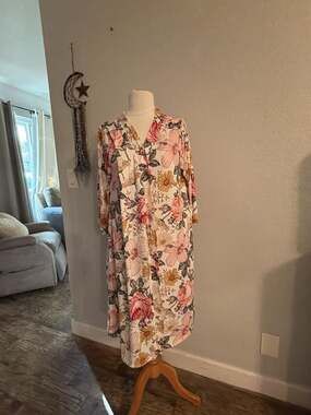 Eco Baby Floral Wrap Robe Size Medium